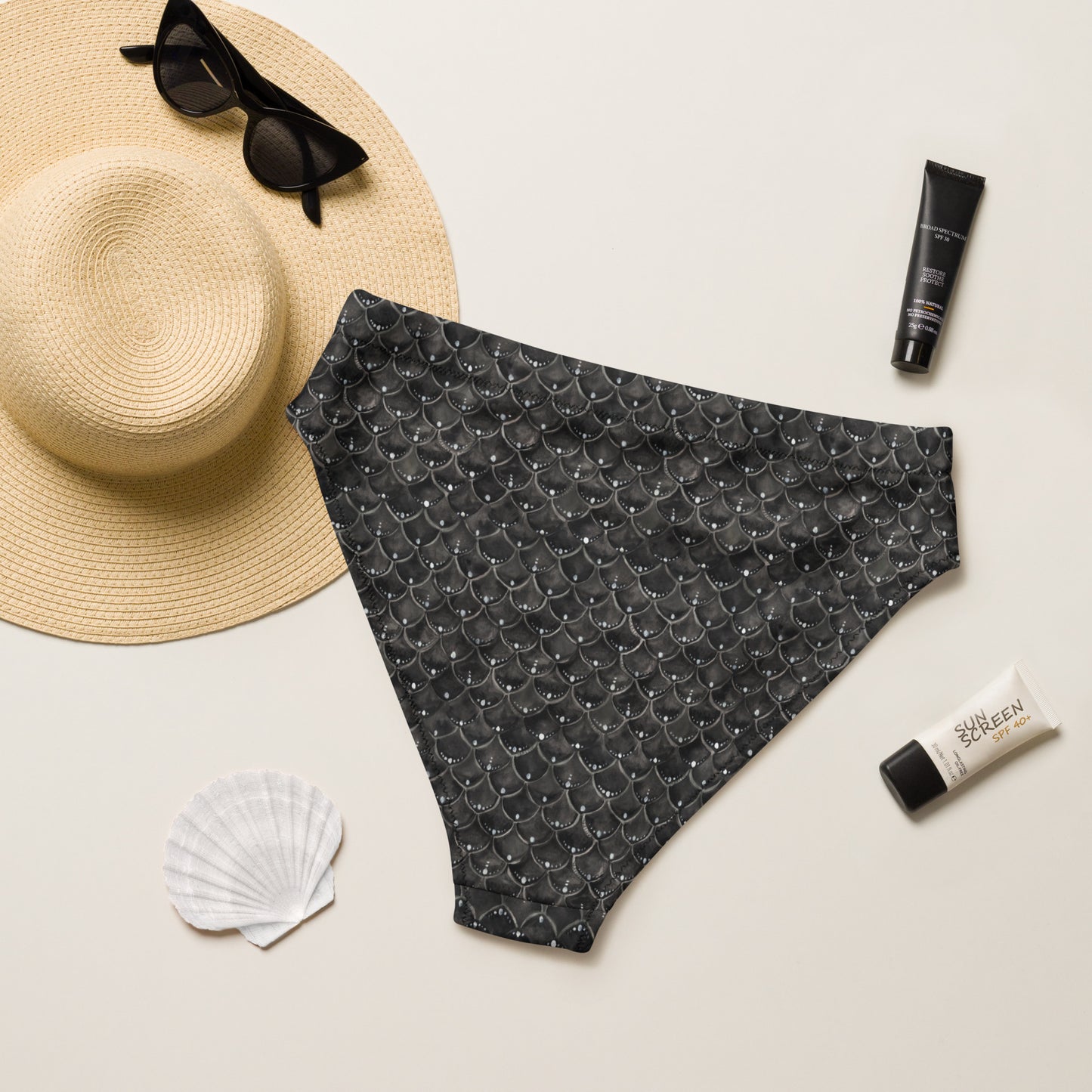 Midnight Swim Recycled high-waisted bikini bottom