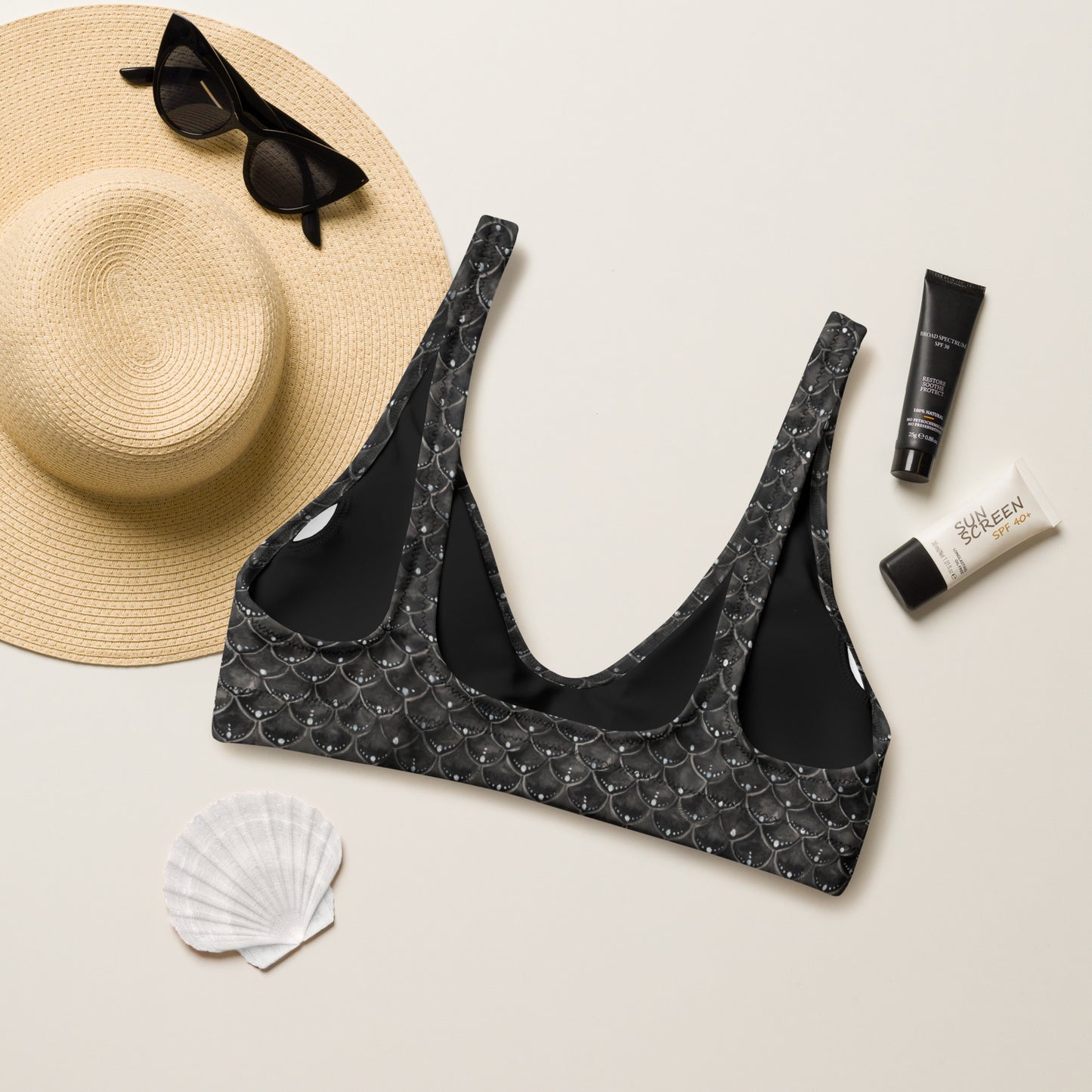 Midnight Swim Recycled padded bikini top
