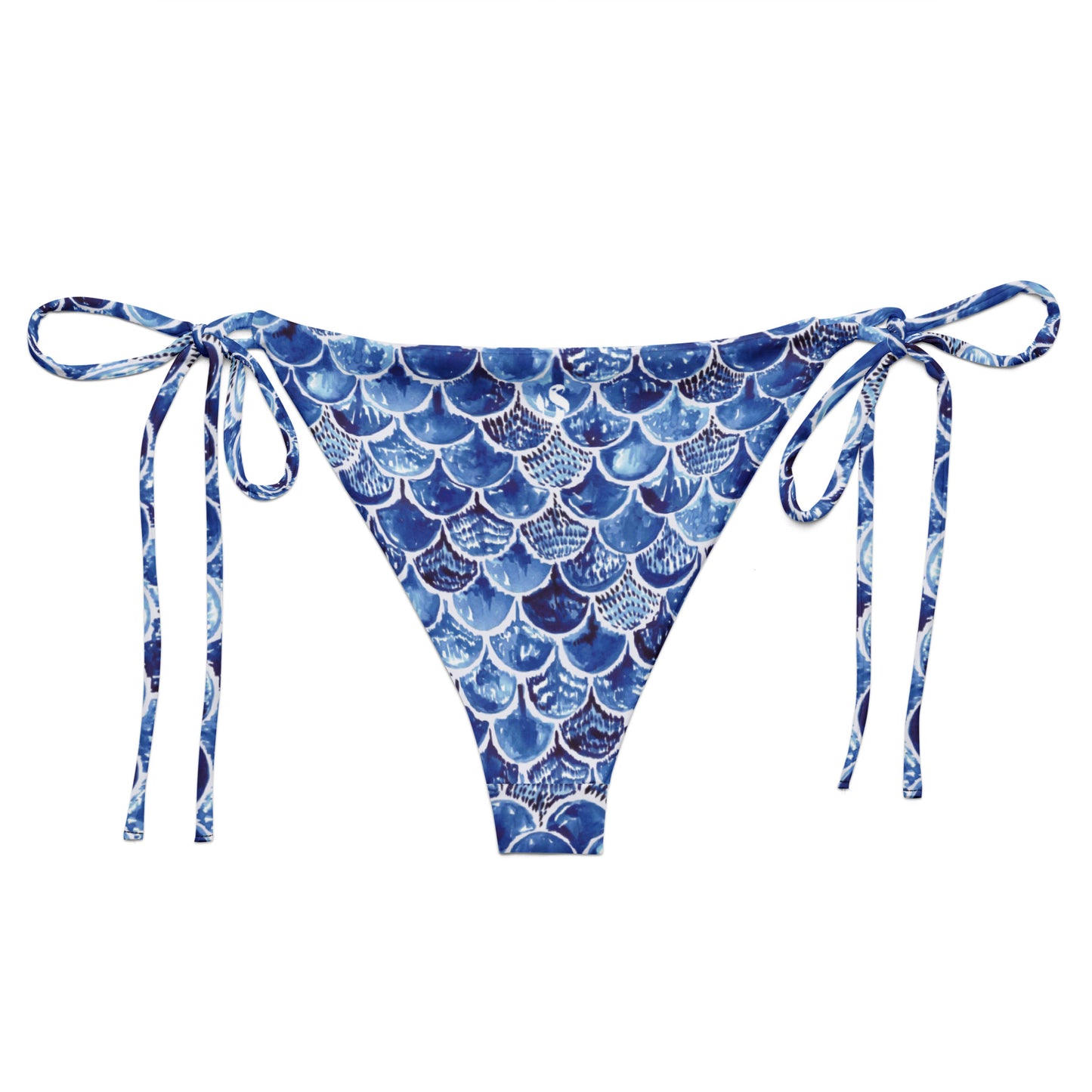 Deep Blue recycled string bikini bottom
